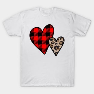 Leopard Print Heart. T-Shirt